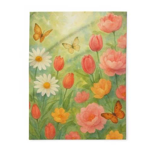 Serene Garden Escape - Arctic Fleece Blanket