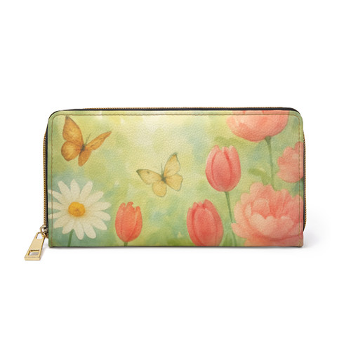 Serene Garden Escape - Zipper Wallet