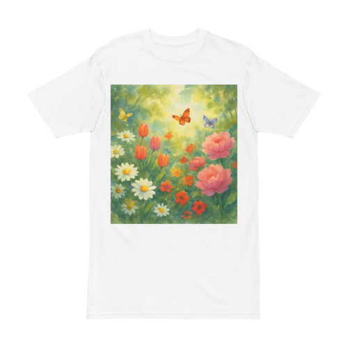 Serene Garden Escape - Men's Heavyweight Tee