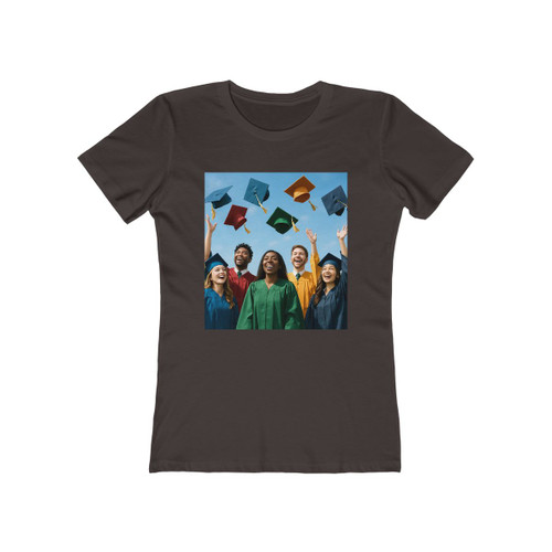 Cap Toss Celebration - The Boyfriend Tee for Women