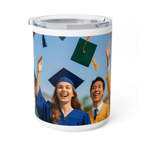 Cap Toss Celebration - Insulated Coffee Mug, 10oz 