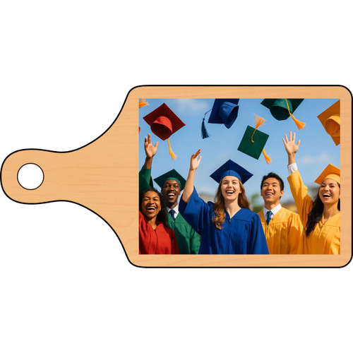 Cap Toss Celebration - Wooden Cutting Board (Engraving)