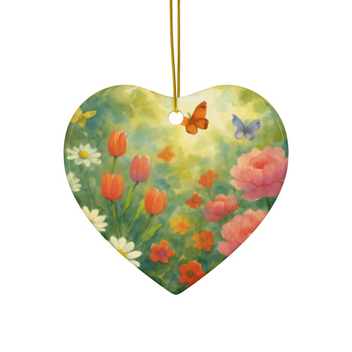 Serene Garden Escape - Ceramic Ornaments, 2-Side Print, (1pc, 3pcs, 5pcs, 10pcs)