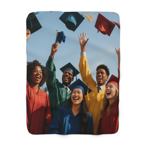 Cap Toss Celebration - Sherpa Fleece Blanket