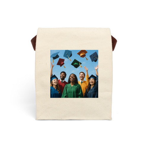 Cap Toss Celebration - Canvas Lunch Bag With Strap
