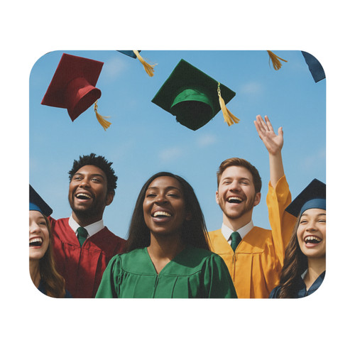 Cap Toss Celebration - Mouse Pad (Rectangle)