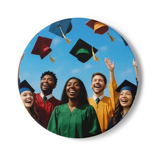 Cap Toss Celebration - Ceramic Coaster