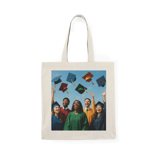 Cap Toss Celebration - Natural Tote Bag