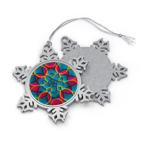 Kaleidoscope Harmony - Pewter Snowflake Ornament