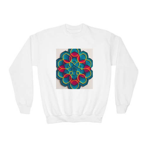 Kaleidoscope Harmony - Youth Crewneck Sweatshirt Kaleidoscope Harmony - Youth Crewneck Sweatshirt
