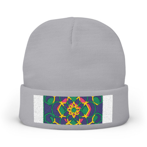 Kaleidoscope Harmony - Knit Beanie (Embroidery)