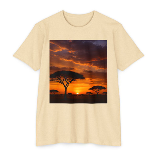 Savanna Sunset Harmony - Unisex CVC Jersey T-shirt Savanna Sunset Harmony - Unisex CVC Jersey T-shirt
