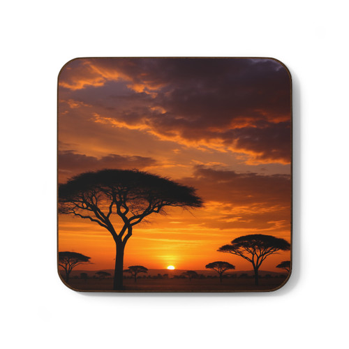 Savanna Sunset Harmony - Hardboard Back Coaster