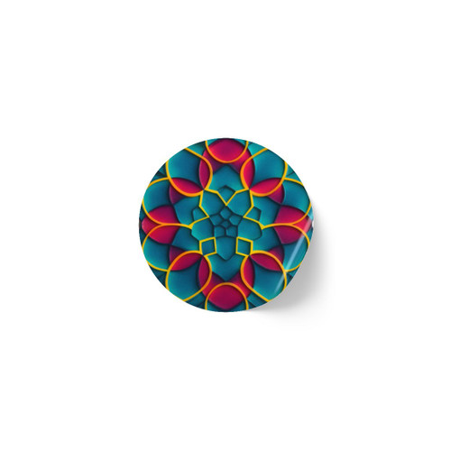 Kaleidoscope Harmony - Round Sticker Label Rolls