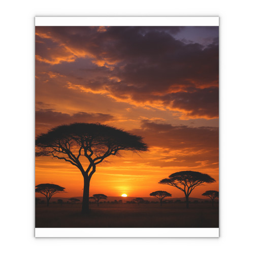 Savanna Sunset Harmony - Gift Wrapping Paper Sheets, 1pc