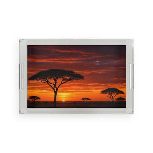 Savanna Sunset Harmony - Acrylic Serving Tray