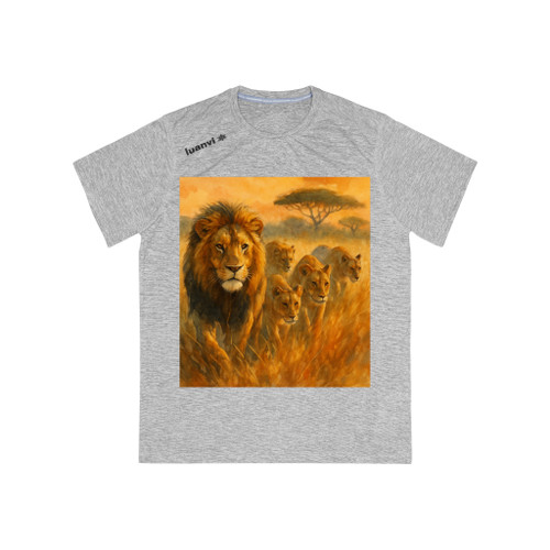 Lions in the Golden Savanna Hunt - Men's Sports T-shirt