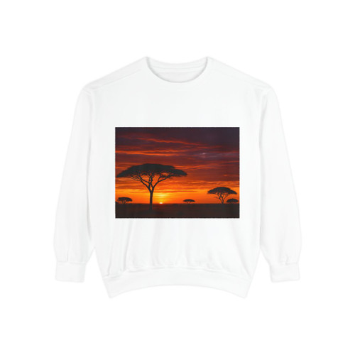 Savanna Sunset Harmony - Unisex Garment-Dyed Sweatshirt Savanna Sunset Harmony - Unisex Garment-Dyed Sweatshirt