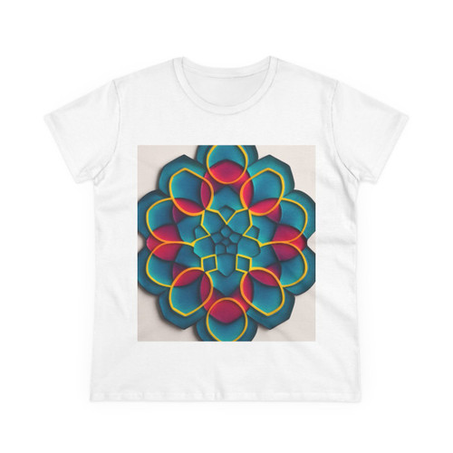 Kaleidoscope Harmony - Women's Midweight Cotton Tee Kaleidoscope Harmony - Women's Midweight Cotton Tee