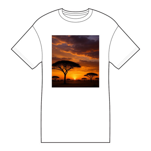 Savanna Sunset Harmony - Core Cotton Tee Savanna Sunset Harmony - Core Cotton Tee