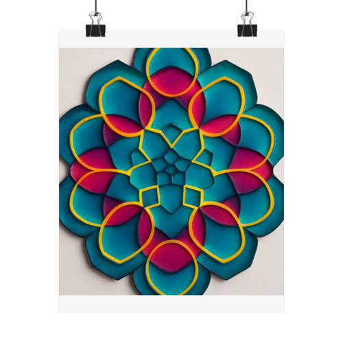 Kaleidoscope Harmony - Matte Vertical Posters