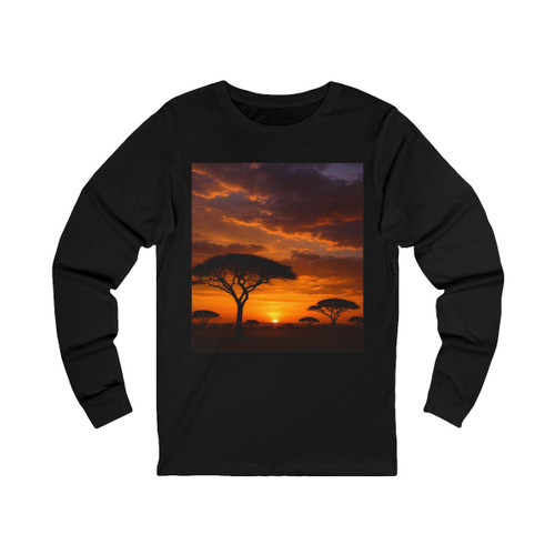 Savanna Sunset Harmony - Unisex Jersey Long Sleeve Tee Savanna Sunset Harmony - Unisex Jersey Long Sleeve Tee