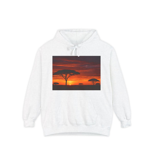 Savanna Sunset Harmony - Unisex Garment-Dyed Hoodie Savanna Sunset Harmony - Unisex Garment-Dyed Hoodie