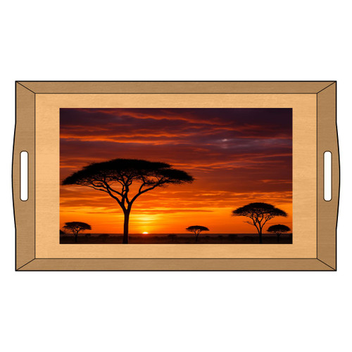 Savanna Sunset Harmony - Bamboo Serving Tray (Engraving)