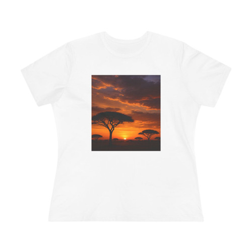 Savanna Sunset Harmony - Women's Cotton Tee Savanna Sunset Harmony - Women's Cotton Tee