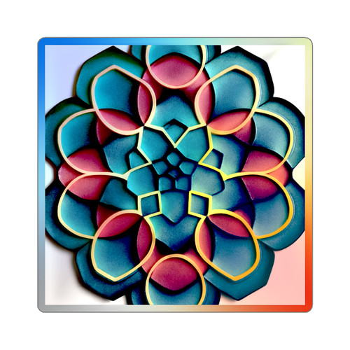 Kaleidoscope Harmony - Holographic Die-cut Stickers