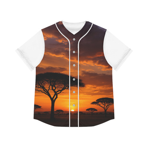 Savanna Sunset Harmony - Women's Baseball Jersey (AOP) Savanna Sunset Harmony - Women's Baseball Jersey (AOP)