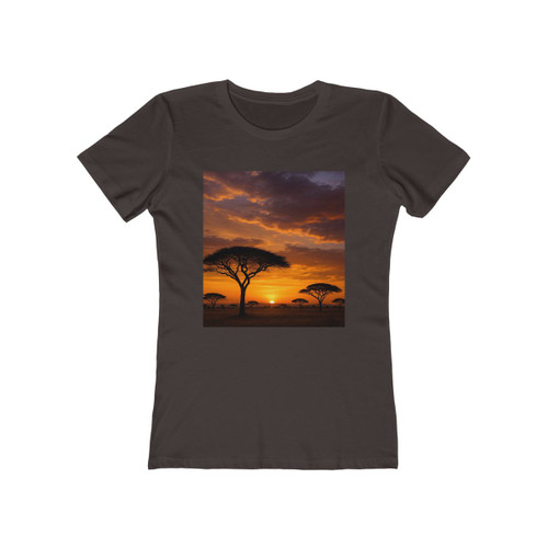 Savanna Sunset Harmony - The Boyfriend Tee for Women Savanna Sunset Harmony - The Boyfriend Tee for Women