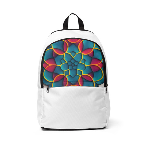 Kaleidoscope Harmony - Unisex Fabric Backpack Kaleidoscope Harmony - Unisex Fabric Backpack