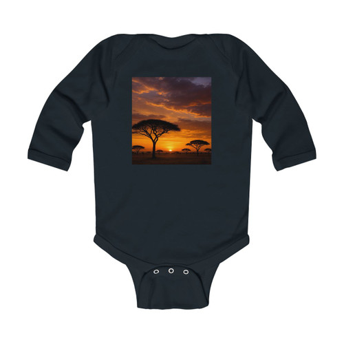 Savanna Sunset Harmony - Infant Long Sleeve Bodysuit Savanna Sunset Harmony - Infant Long Sleeve Bodysuit