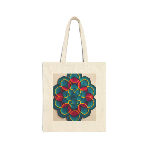 Kaleidoscope Harmony - Cotton Canvas Tote Bag Kaleidoscope Harmony - Cotton Canvas Tote Bag