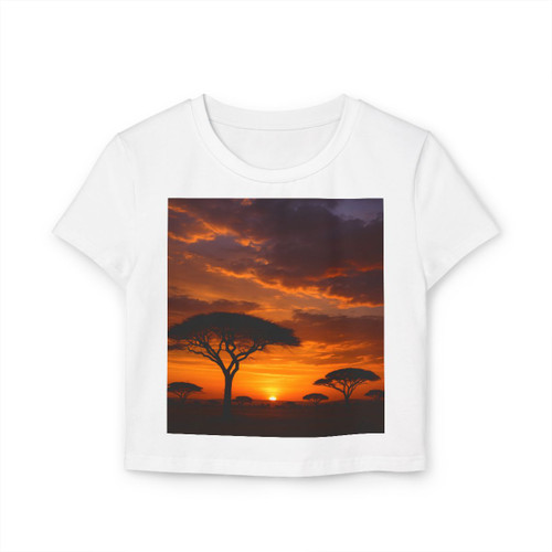 Savanna Sunset Harmony - Women's Baby Tee Savanna Sunset Harmony - Women's Baby Tee