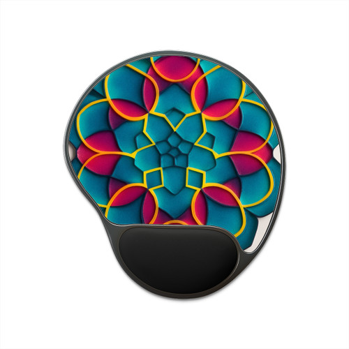 Kaleidoscope Harmony - Mouse Pad With Wrist Rest
