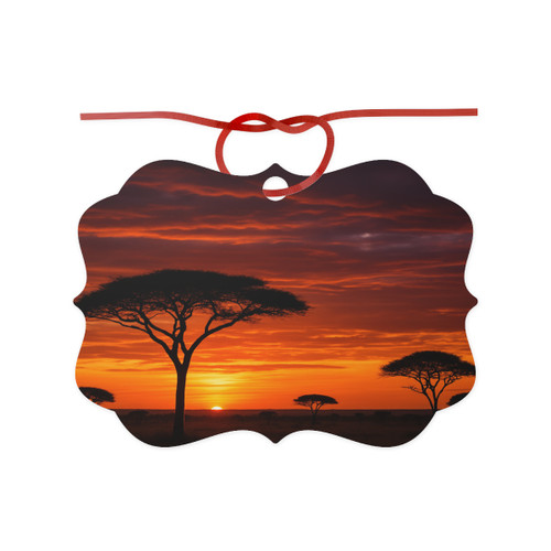 Savanna Sunset Harmony - Aluminum Ornaments, 1pc