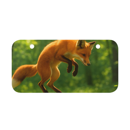 Whimsical Fox Tails - Mini License Plate