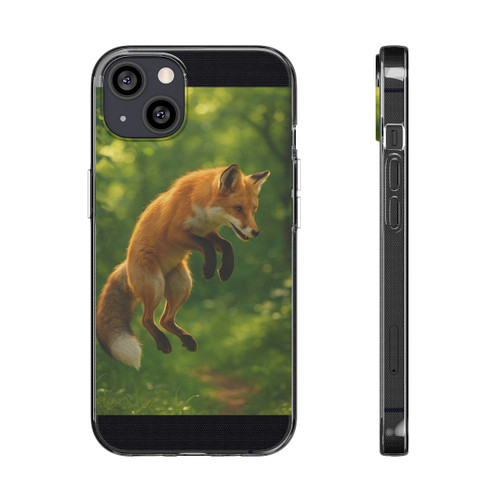 Whimsical Fox Tails - Clear Silicone Phone Cases
