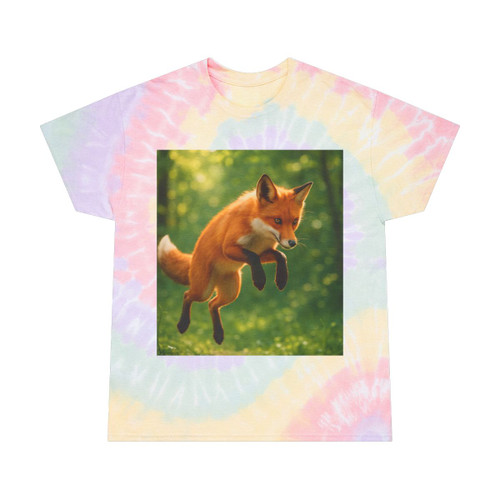 Whimsical Fox Tails - Tie-Dye Tee, Spiral Whimsical Fox Tails - Tie-Dye Tee, Spiral