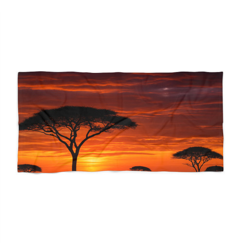 Savanna Sunset Harmony - Beach Towel Savanna Sunset Harmony - Beach Towel
