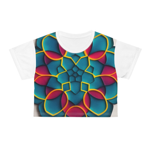 Kaleidoscope Harmony - Crop Tee (AOP)