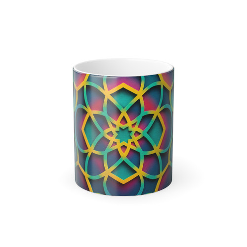 Kaleidoscope Harmony - Color Morphing Mug, 11oz