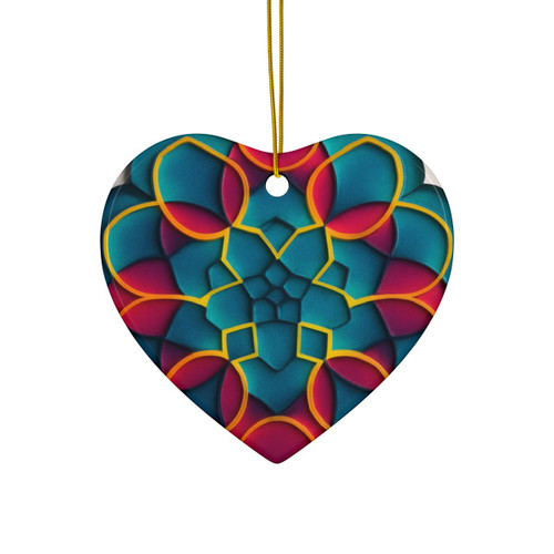 Kaleidoscope Harmony - Ceramic Ornaments, 2-Side Print, (1pc, 3pcs, 5pcs, 10pcs)