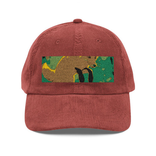 Whimsical Fox Tails - Vintage Corduroy Cap (Embroidery) Whimsical Fox Tails - Vintage Corduroy Cap (Embroidery)