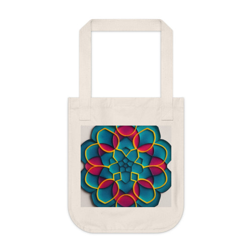 Kaleidoscope Harmony - Organic Canvas Tote Bag Kaleidoscope Harmony - Organic Canvas Tote Bag