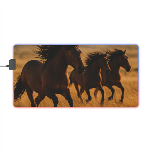 Whispering Winds of the Prairie - LED Gaming Mouse Pad
