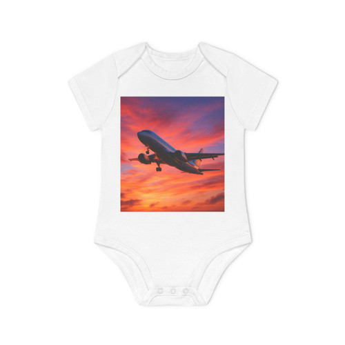 Skyward Bound - Baby Organic Short Sleeve Bodysuit Skyward Bound - Baby Organic Short Sleeve Bodysuit