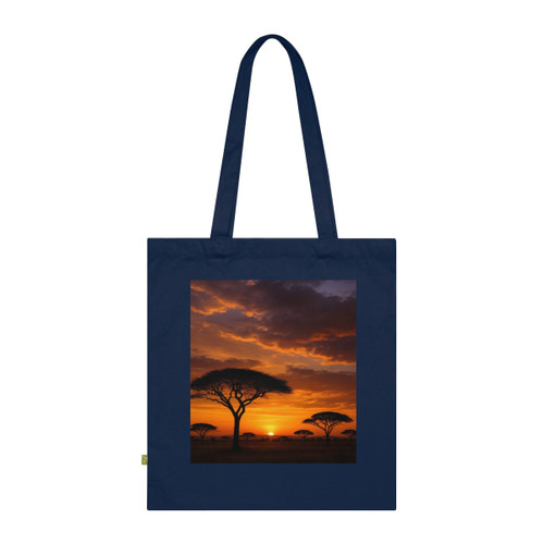 Savanna Sunset Harmony - Organic Cotton Tote Bag Savanna Sunset Harmony - Organic Cotton Tote Bag